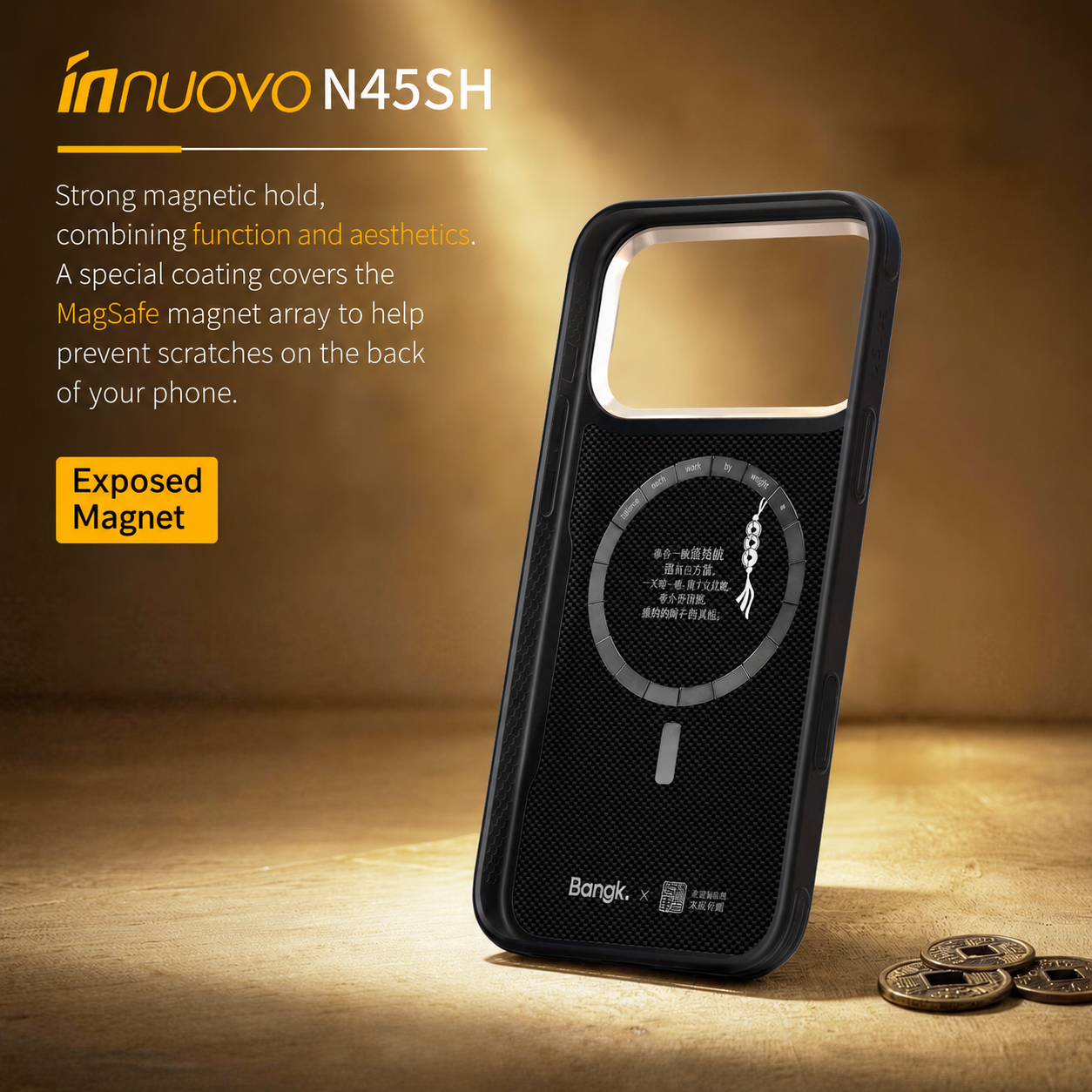 AVOBANGK Yellow Jambhala Half-Cover Magnetic Vectran Fiber Case