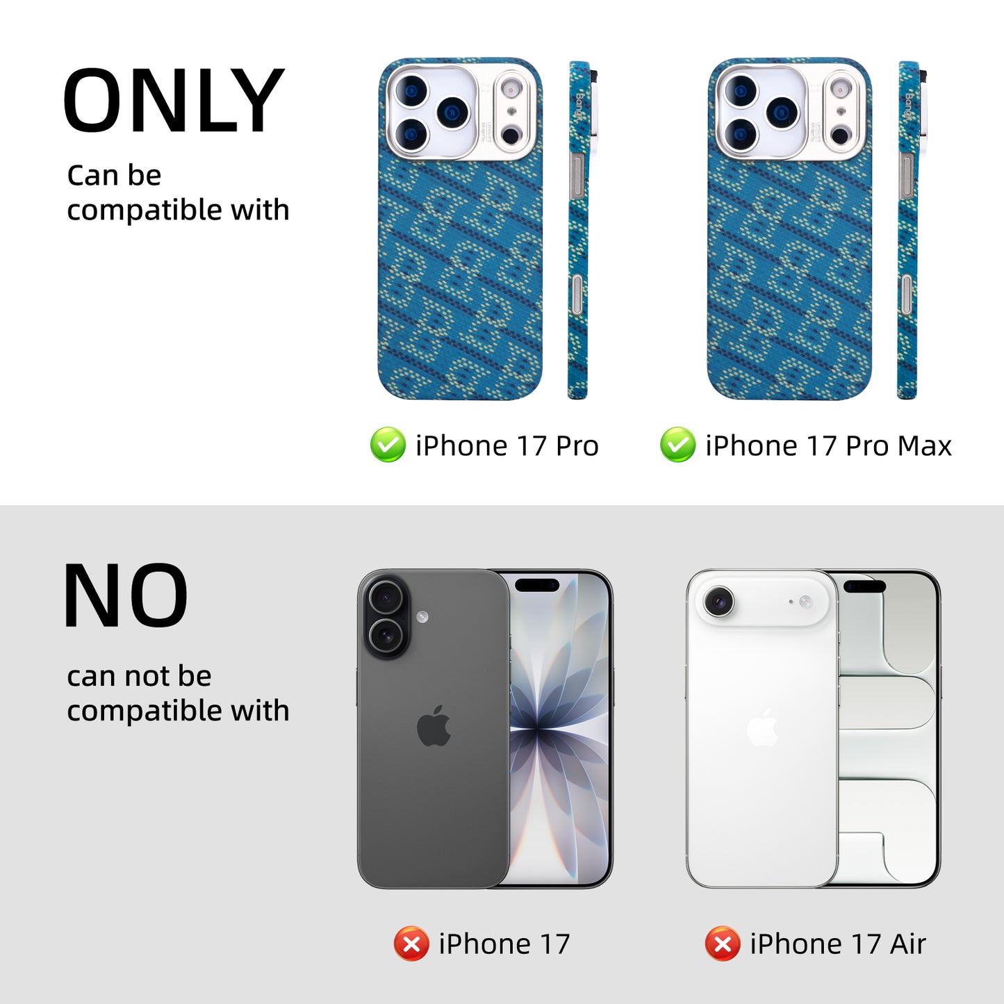 AVOBANGK Monogram Half-Cover Magnetic Vectran Fiber Case