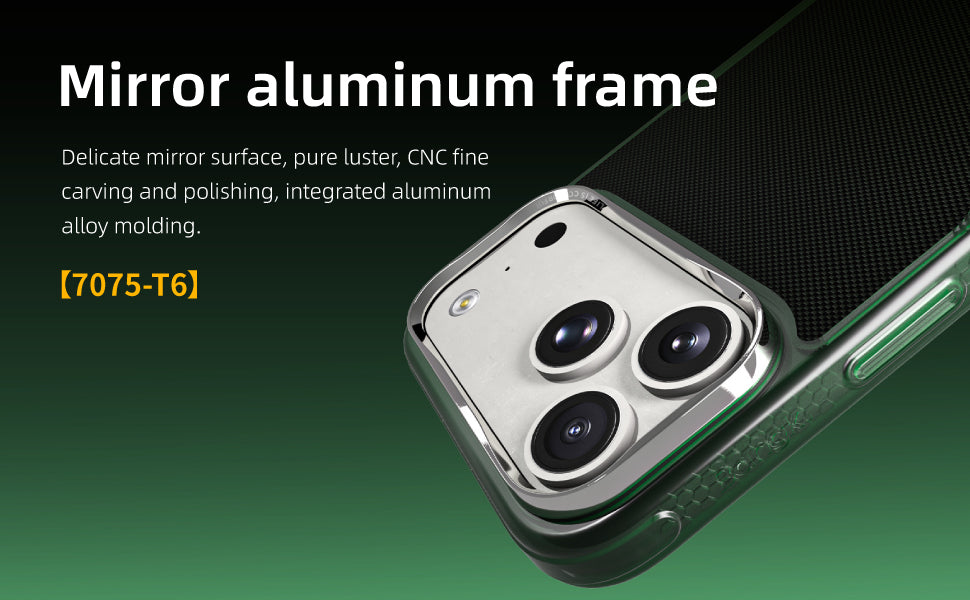 AVOBANGK Aurora Green Glow-in-the-Dark Magnetic Vectran Fiber Case for iPhone 17 Pro Max