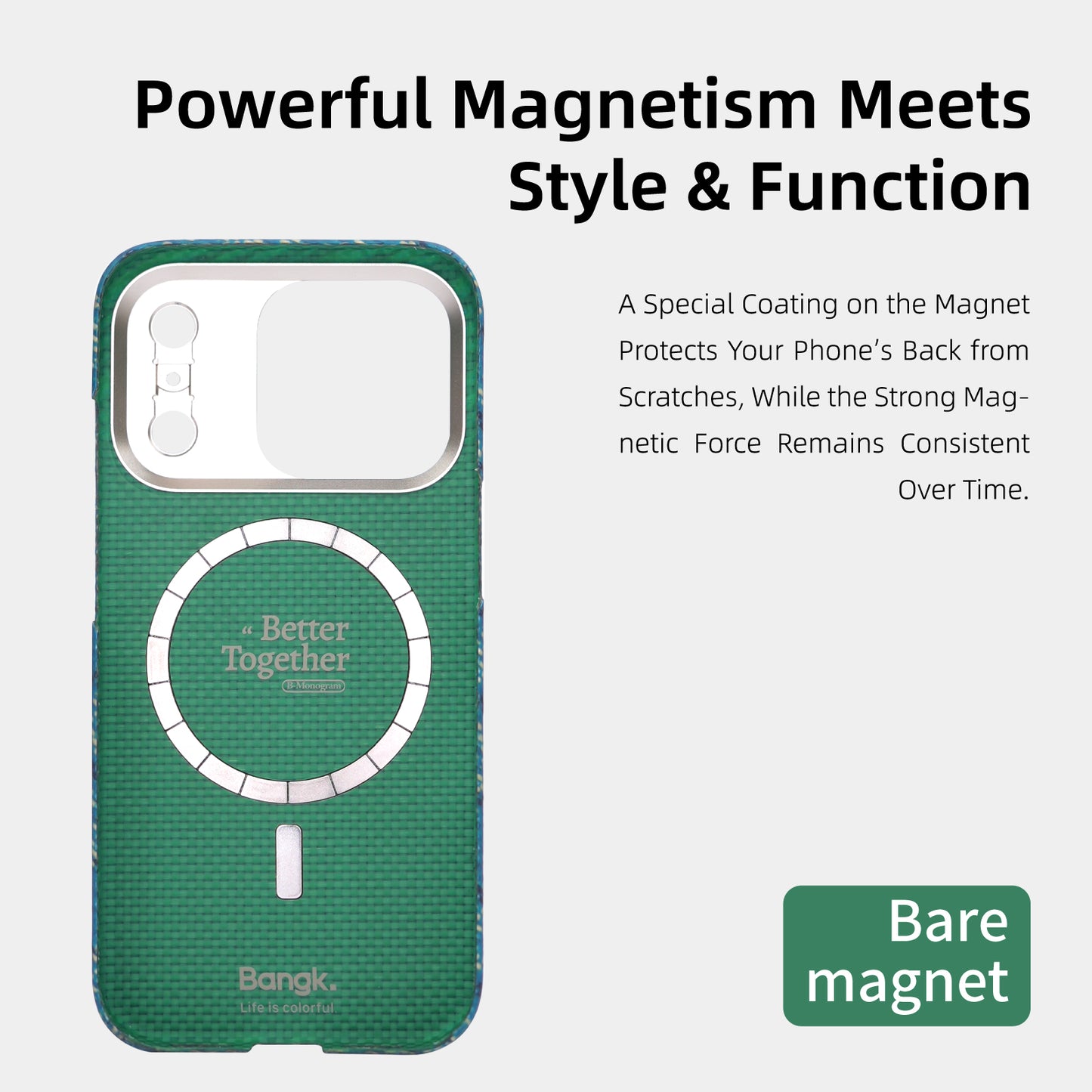 AVOBANGK Monogram Half-Cover Magnetic Vectran Fiber Case