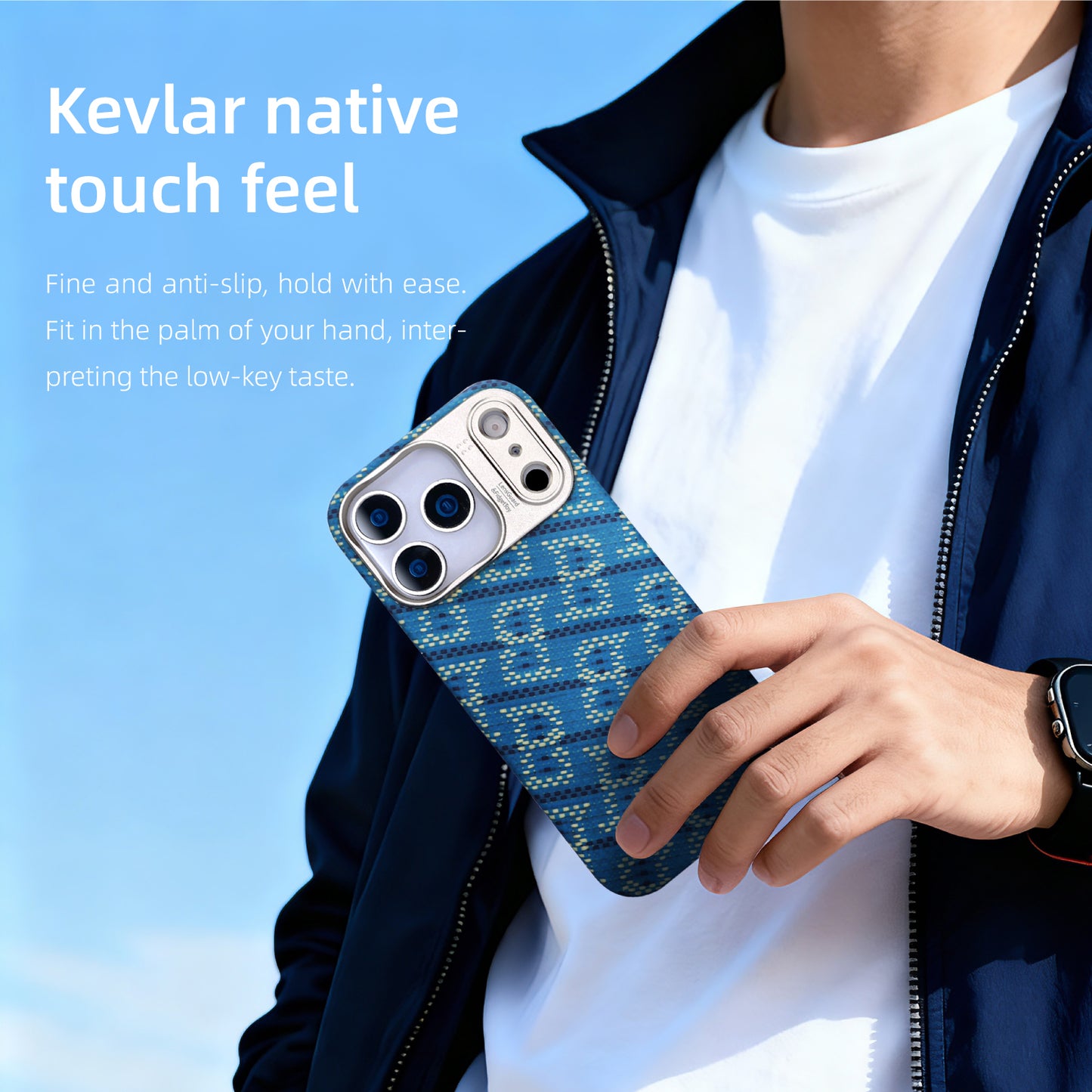 AVOBANGK Monogram Half-Cover Magnetic Vectran Fiber Case