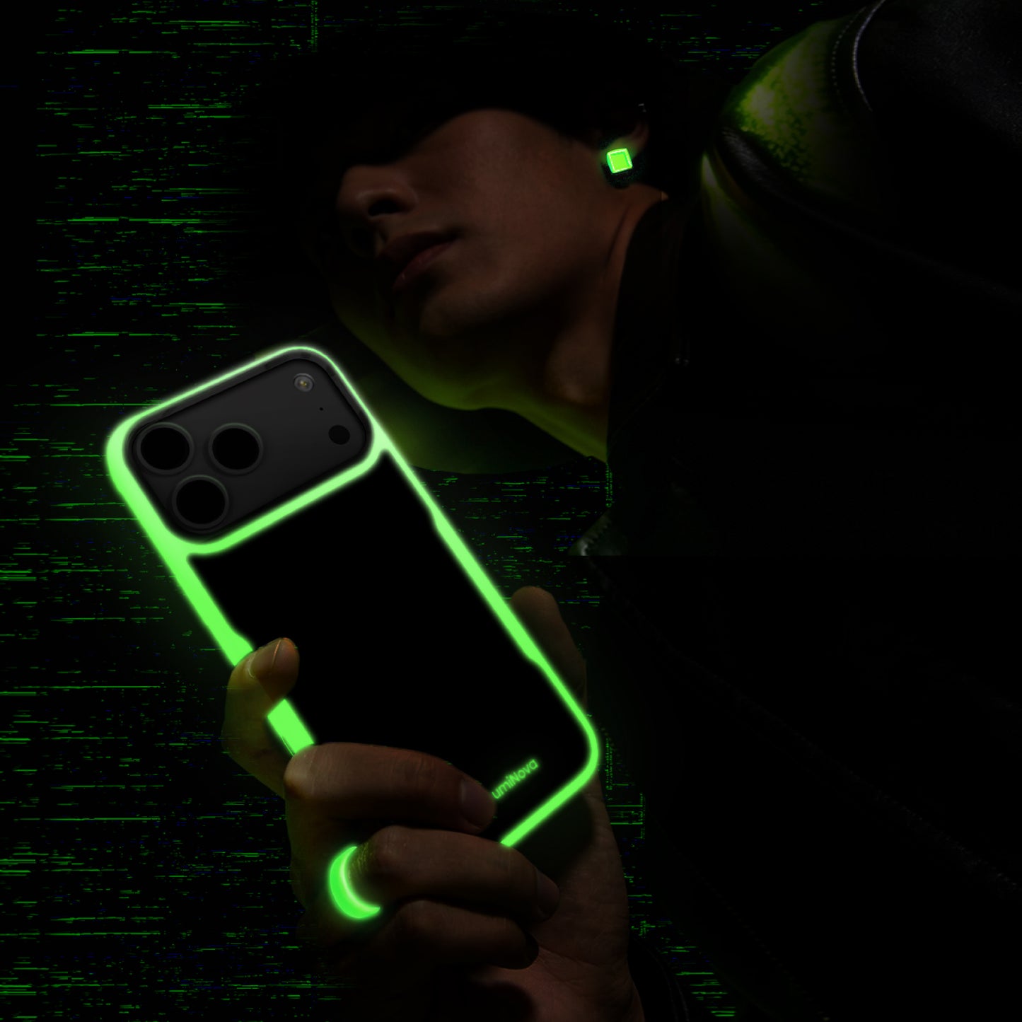 AVOBANGK Aurora Green Glow-in-the-Dark Magnetic Vectran Fiber Case for iPhone 17 Pro Max