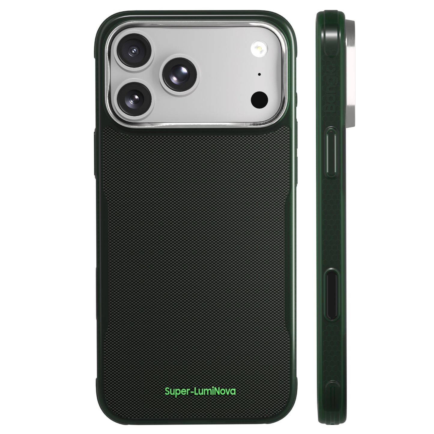 AVOBANGK Aurora Green Glow-in-the-Dark Magnetic Vectran Fiber Case for iPhone 17 Pro Max