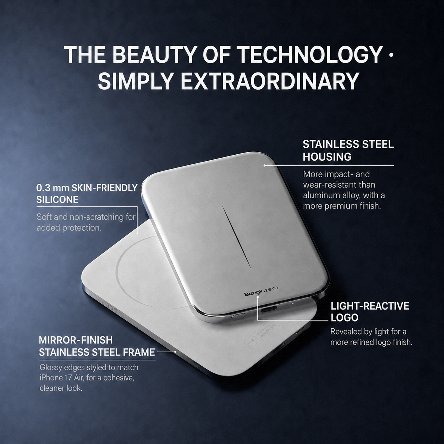 BangK.zero Zero-Feel Magnetic Power Bank 3000mah