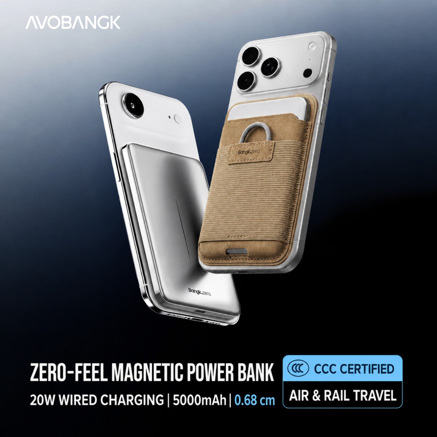 BANGK.ZERO Ultra-Slim Magnetic Power Bank 5000mAh