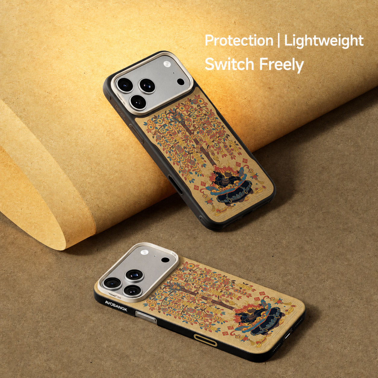 AVOBANGK Fortune Tree Aramid Fiber Case for iPhone 17 Pro / 17 Pro Max / iPhone Air