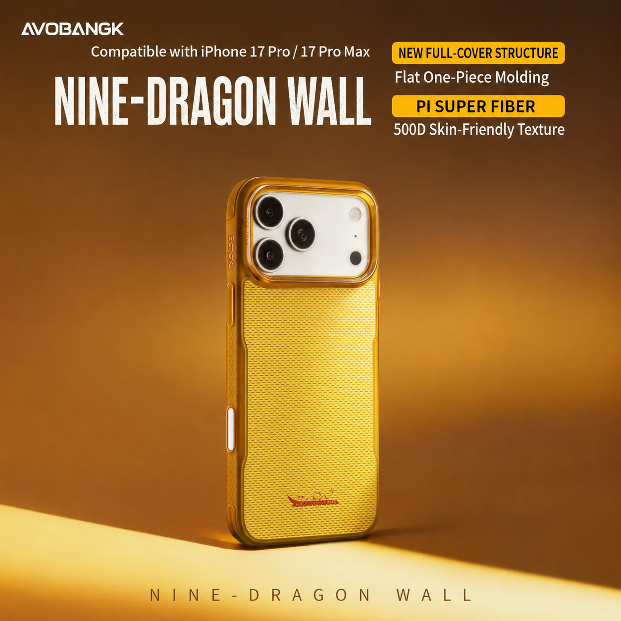 Nine Dragon Wall iPhone 17 Pro Case | AVOBANGK