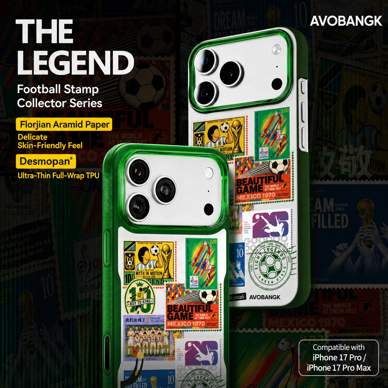 AVOBANGK Legend Series Aramid Fiber Case for iPhone 17 Pro / 17 Pro Max