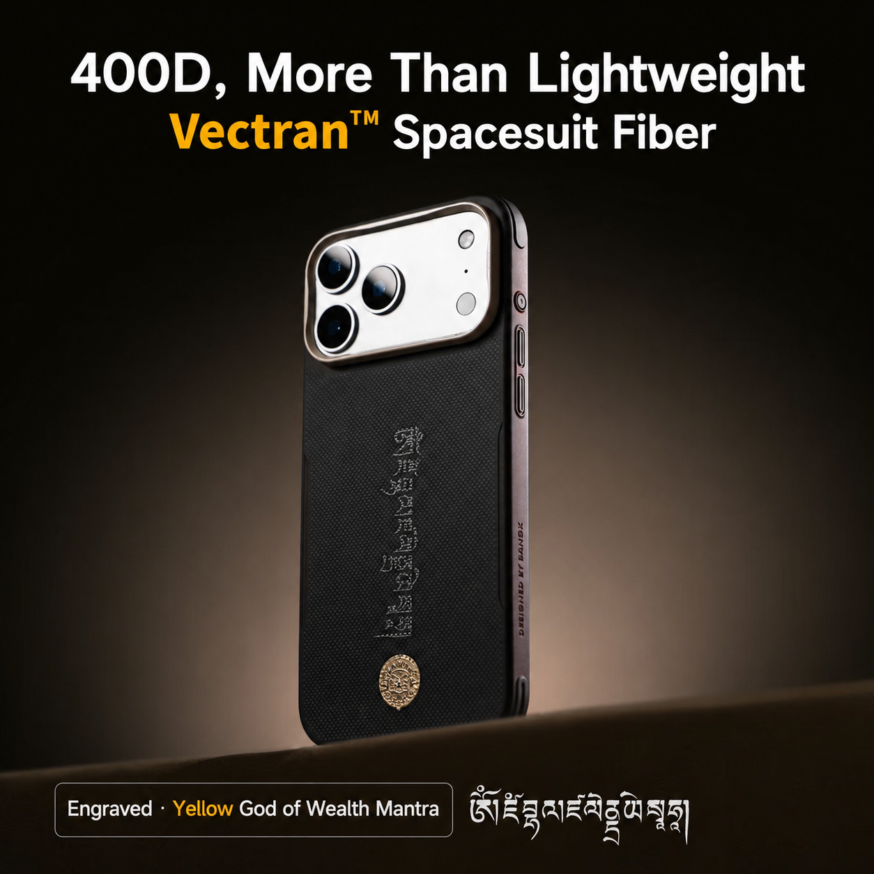 AVOBANGK Yellow Jambhala Half-Cover Magnetic Vectran Fiber Case